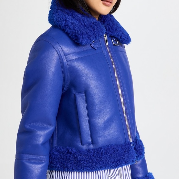 STAND STUDIO Lorelle Jacket Electric Blue US Size 6 NWT $695 - Picture 9 of 14